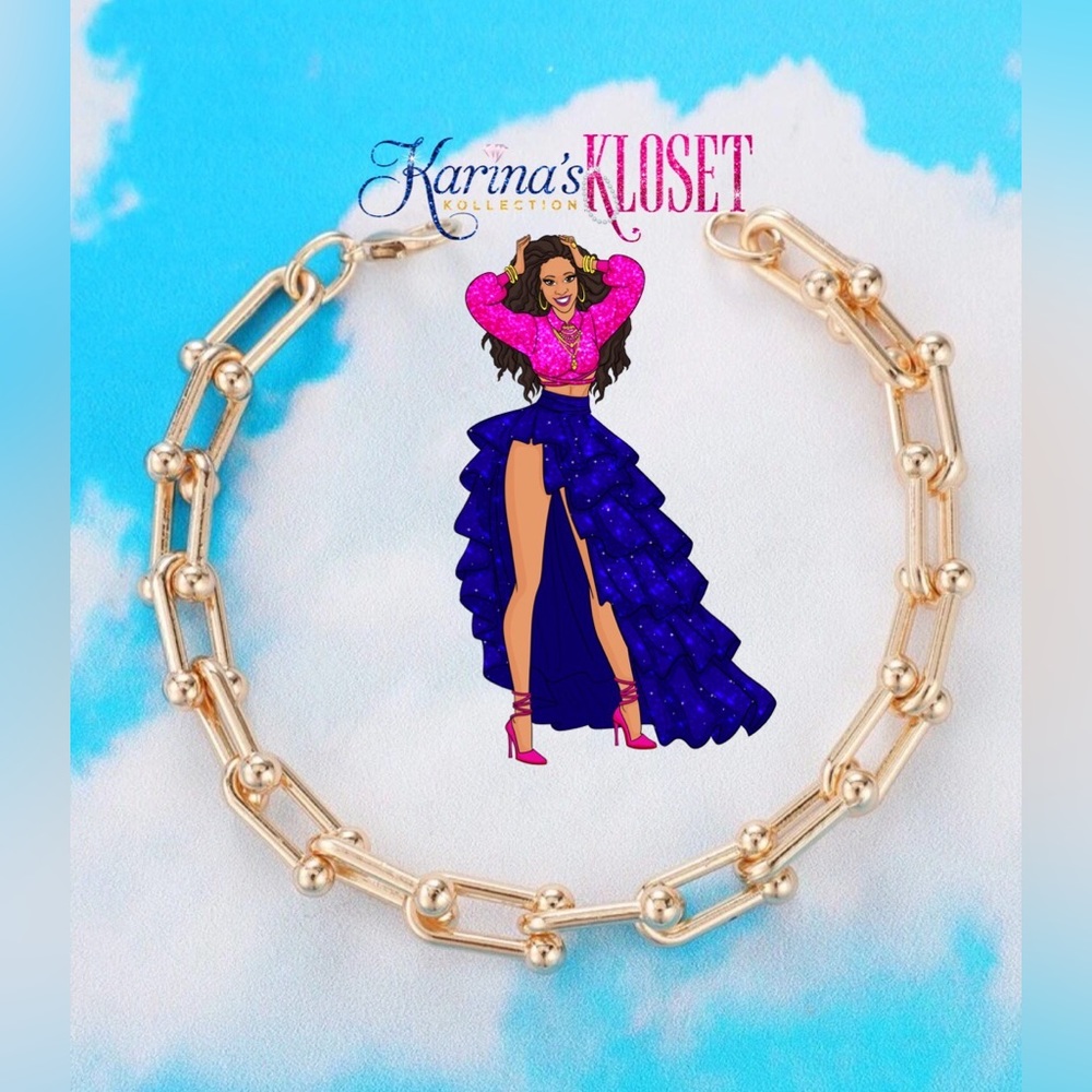 Gold Knotted U Bracelet, Designer Style Bracelet, Links Bracelet🎀
